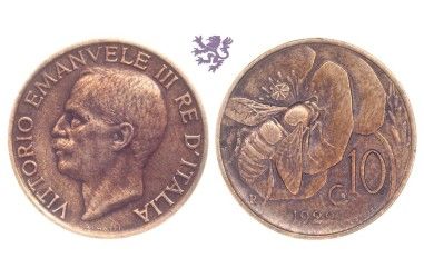 10 Centesimi, 1922. Vittorio Emanuele III