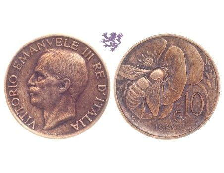 10 Centesimi, 1922. Vittorio Emanuele III