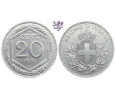 20 centesimi, 1919. Vittorio Emanule III