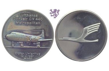 Lufthansa Airlines full set 15 Silver coins of aircraft fleet 1955-1983