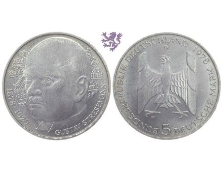 5 mark, 1978. Gustav Stresemann
