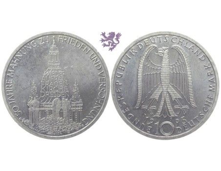 10 mark, 1995. Frauenkirche in Dresden