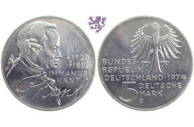 5 mark, 1974. Immanuel Kant