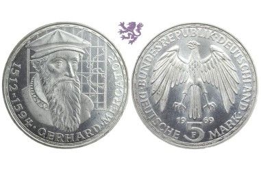5 mark, 1969. Gerhard Mercator