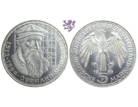 5 mark, 1969. Gerhard Mercator
