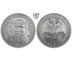 5 mark, 1967. Wilhelm and Alexander