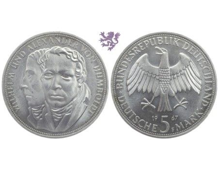 5 mark, 1967. Wilhelm and Alexander