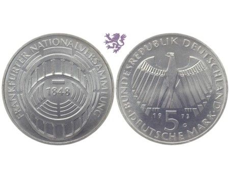 5 mark, 1973. Frankfurter Nationalversammlung