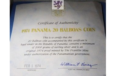 20 balboa, 1974. proof