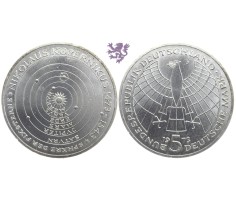5 mark, 1973. 500th birthday of Nikolaus Kopernikus