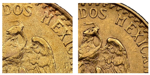 Falsifikat Mexico 1920 2 Pesos / counterfeit